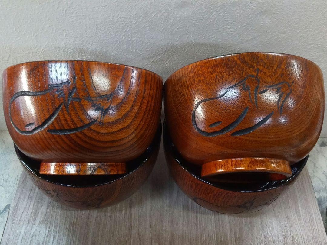 レトロ 漆塗り お椀 2点 ①②昭和レトロ 越前漆器 合然椀 古代朱