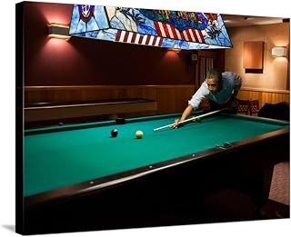 ART.COM Stretched Canvas Print Pres Barack Obama Plays Game of Pool Following Conclusion of G8 Summit, Camp David, May 19, 2012, 32" x 24"