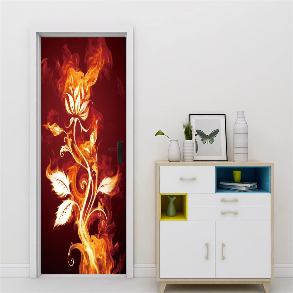 Sticker porte trompe l'oeil 3D pour agrandir une petite pièce de maison