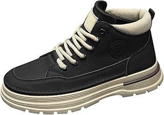 Zapatos de invierno para hombre de piel de primavera y otoño, estilo británico, retro, de alta calidad, modernos, versátiles, gruesos, informales, botines para hombre, 1