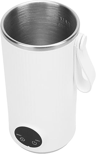 Miniatura 6 de Hervidor eléctrico de viaje, mini tetera portátil, caldera de agua caliente recargable por USB con agitador giratorio, 400ML 131.0 F, hervidor de