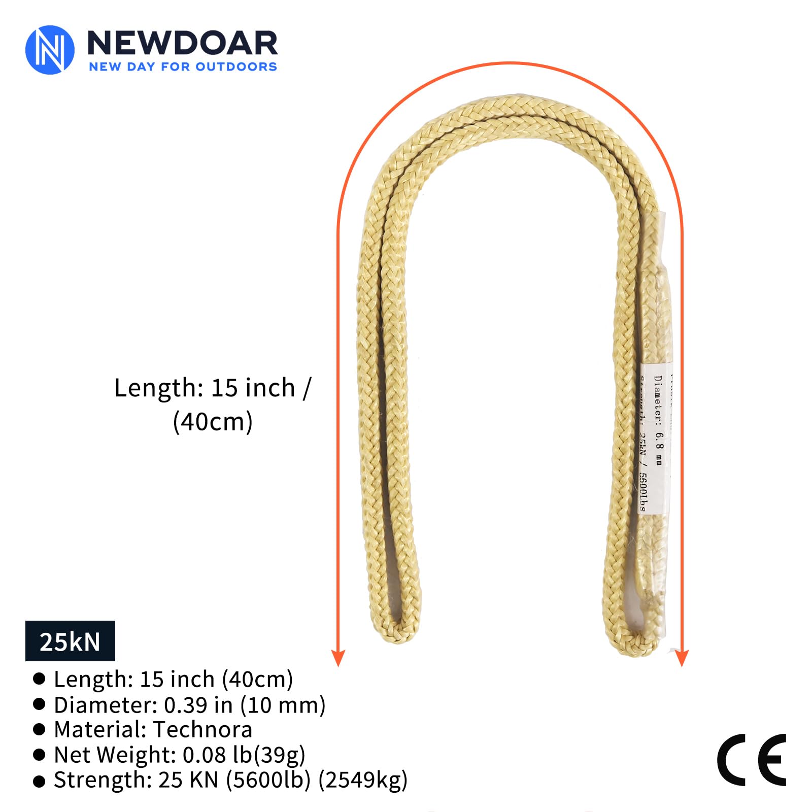 Corda Arborista In Kevlar 100% - 5620 MBS, Resistente A Fiamma E Abrasione (3 Pezzi) - Foto 10