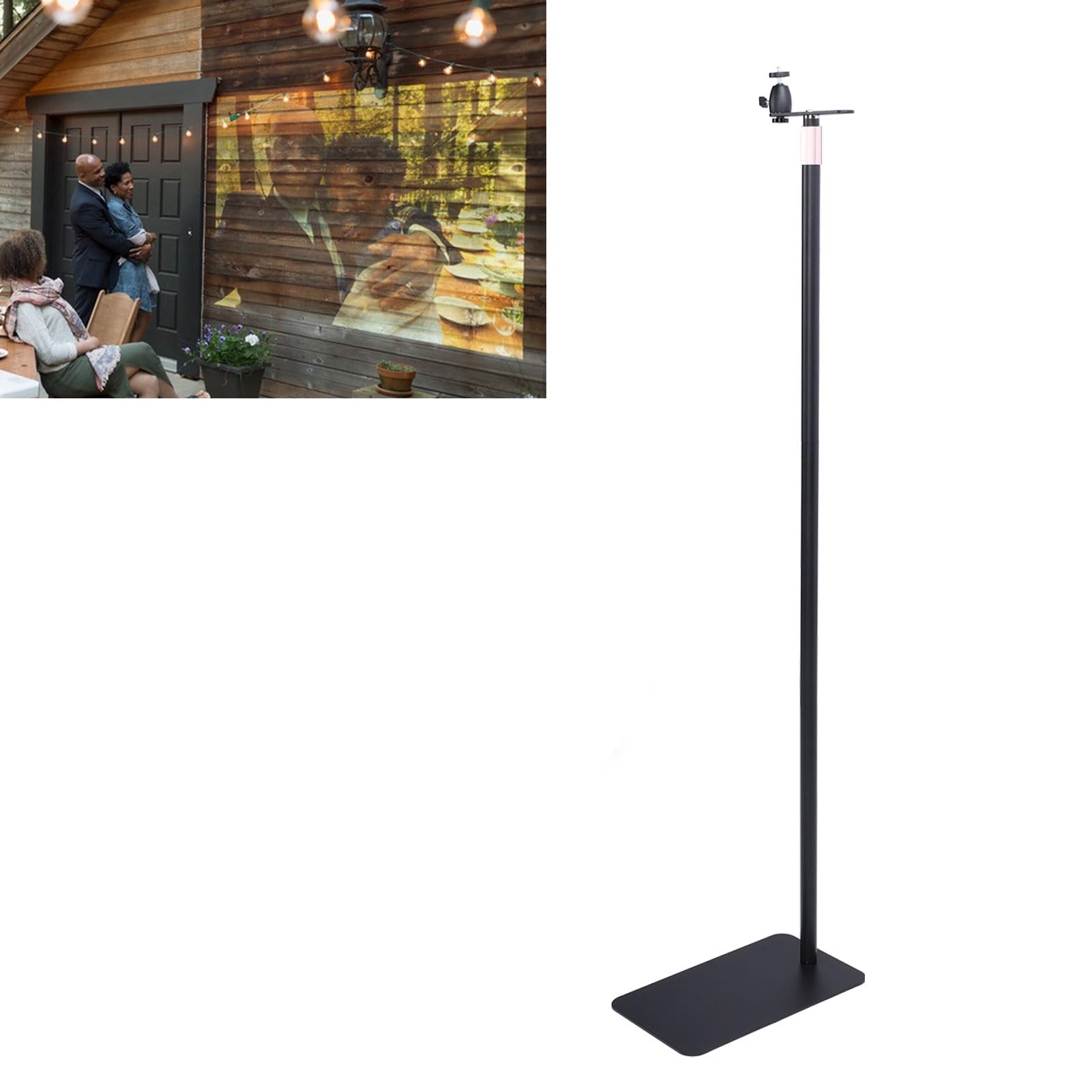 Support de Projecteur Réglable en Hauteur adjustable projector stand Support au Sol avec Tête Sphérique pied videoprojecteur sol Support Télescopique, Large compatibilité, Standaards Portaproiettori