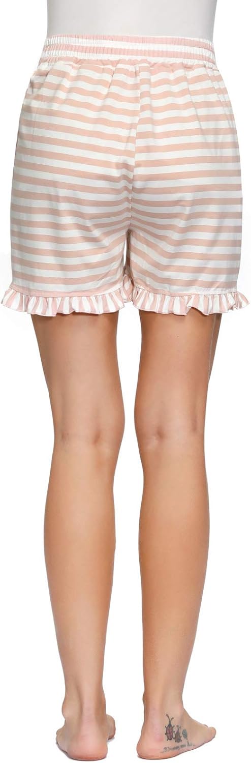 Maternity Fit Belly Shorts Ruffled Leg Opening Shorts for Pregnant Woman Pink S at  Women’s Clothing store
