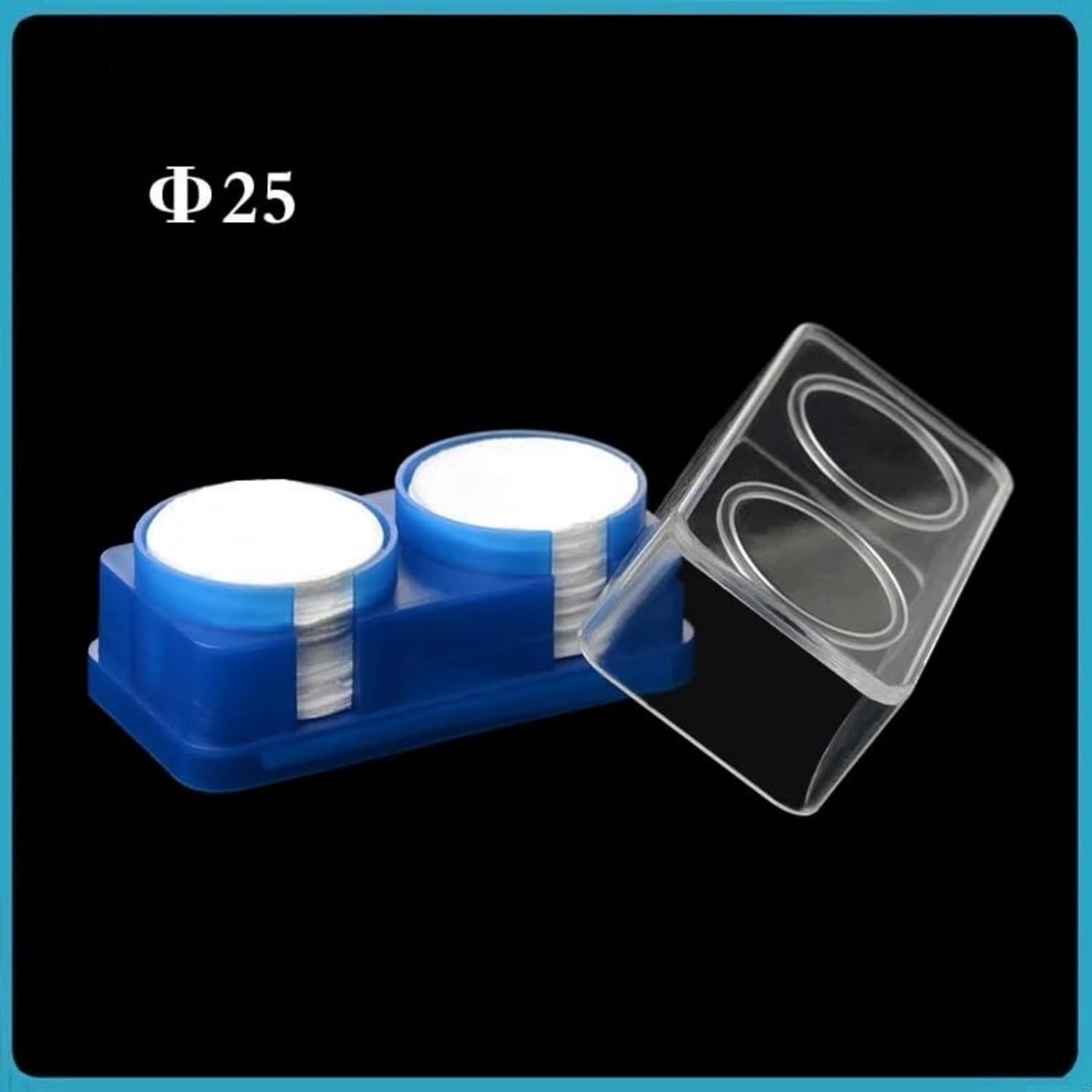 Bibuła filtracyjna z mieszanym estrem celulozy, wielkość porów 0,22–0,45 mikrona, dostępne różne średnice(25mm x 0.00045mm x 160Pcs)