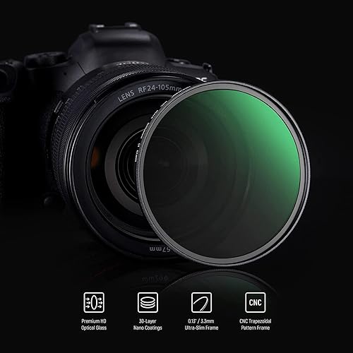 Miniatura 2 de NEEWER Cámara de efecto cinematográfico Pro-Mist de 2.638 in, filtro de 18, filtro ultra delgado con vidrio óptico HD resistente al agua y a los