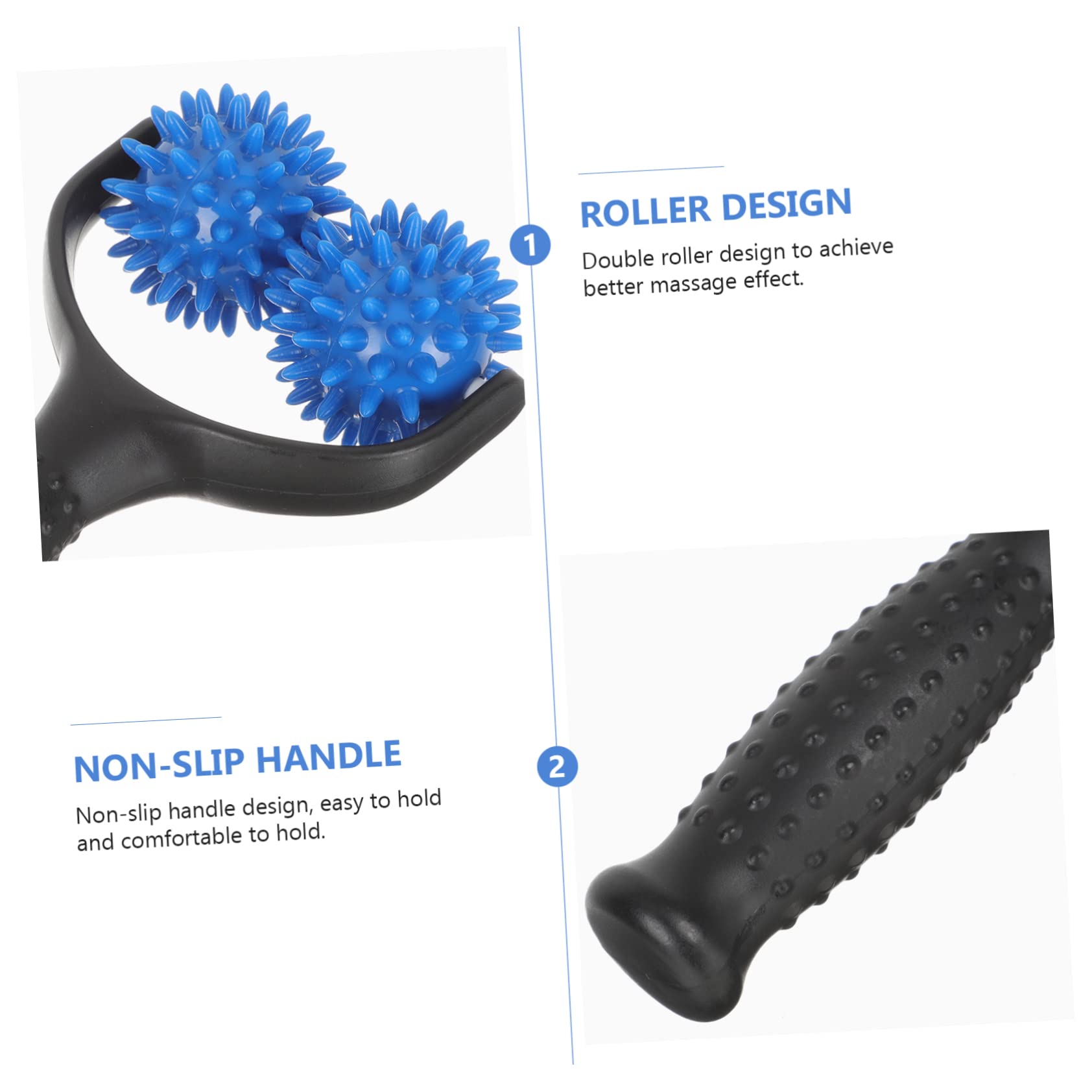 Healvian 3piezas Rodillo De Masaje Muscular Manual Para Espalda y Piernas Herramienta De Estiramiento y Relajación Masajeador De Profundo Para Yoga y Ejercicio
