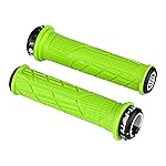 FIFTY-FIFTY Mountain Bike Handlebar Grips, Single Lock-on MTB Grips, Comfortable and Lock On, Non-Slip Bicycle Handle, Fit for All Mountain, Enduro, Downhill (Green)