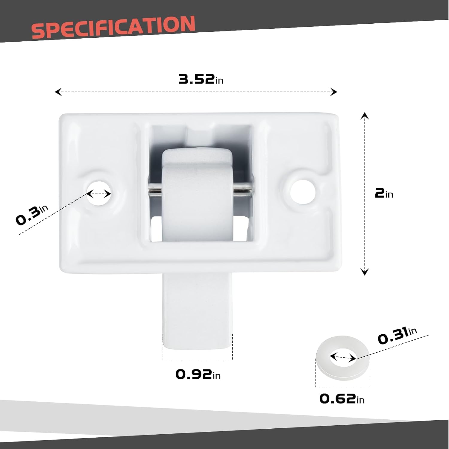 RV Awning Mounting Bracket Replacement for Dometic Sunchaser Awning Parts 3104653.005, Camper Awning Bottom Bracket Foot fit for Dometic A&E 8300 / 8500 / 8700 / 9000 Series Patio Awnings