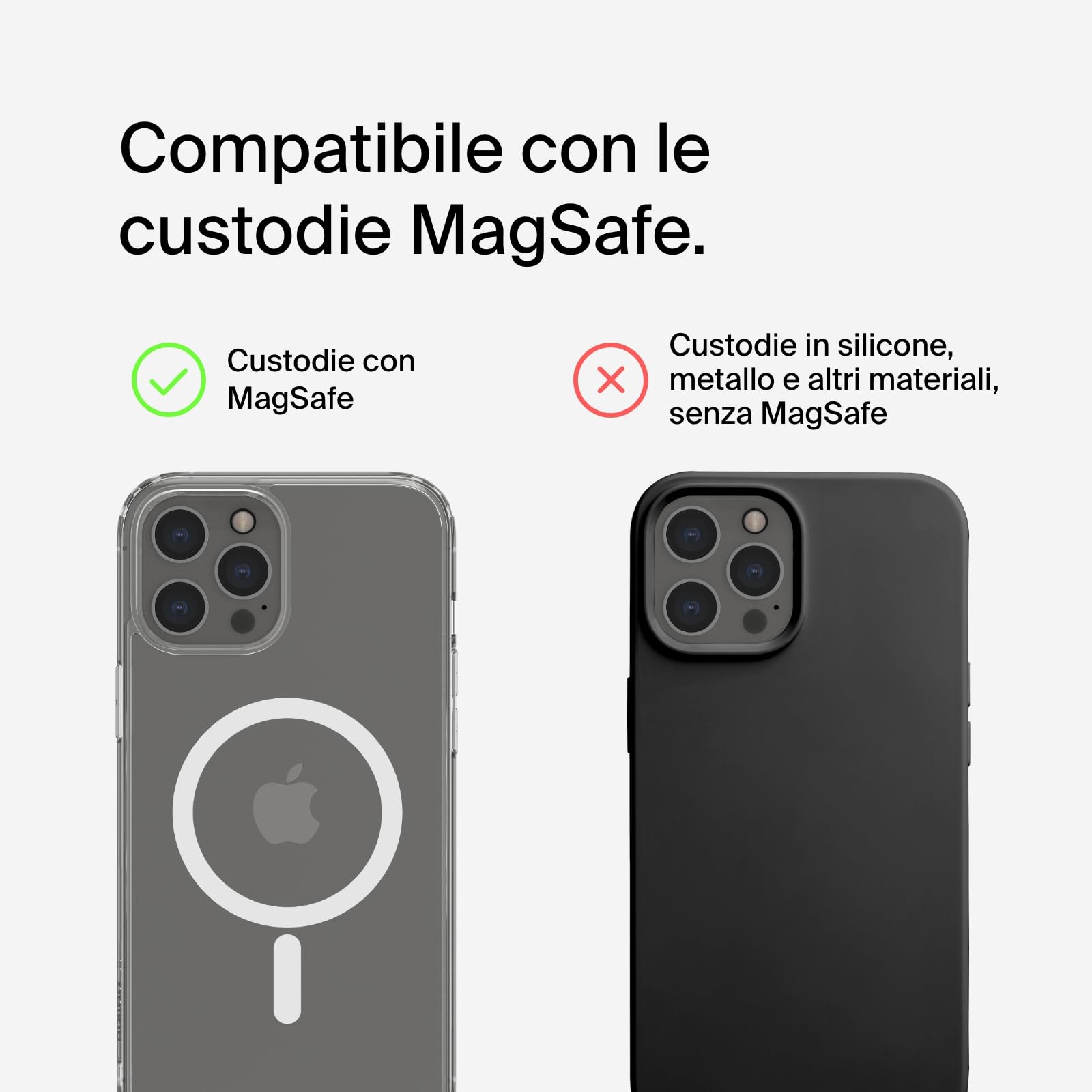 Belkin BoostCharge Caricabatteria wireless 2 in 1 con Qi2 da 15 W, caricatore MagSafe per iPhone 16, 15, 14, 13, 12, Apple Watch, AirPods e altri dispositivi Qi2, alimentatore incluso, Carbone