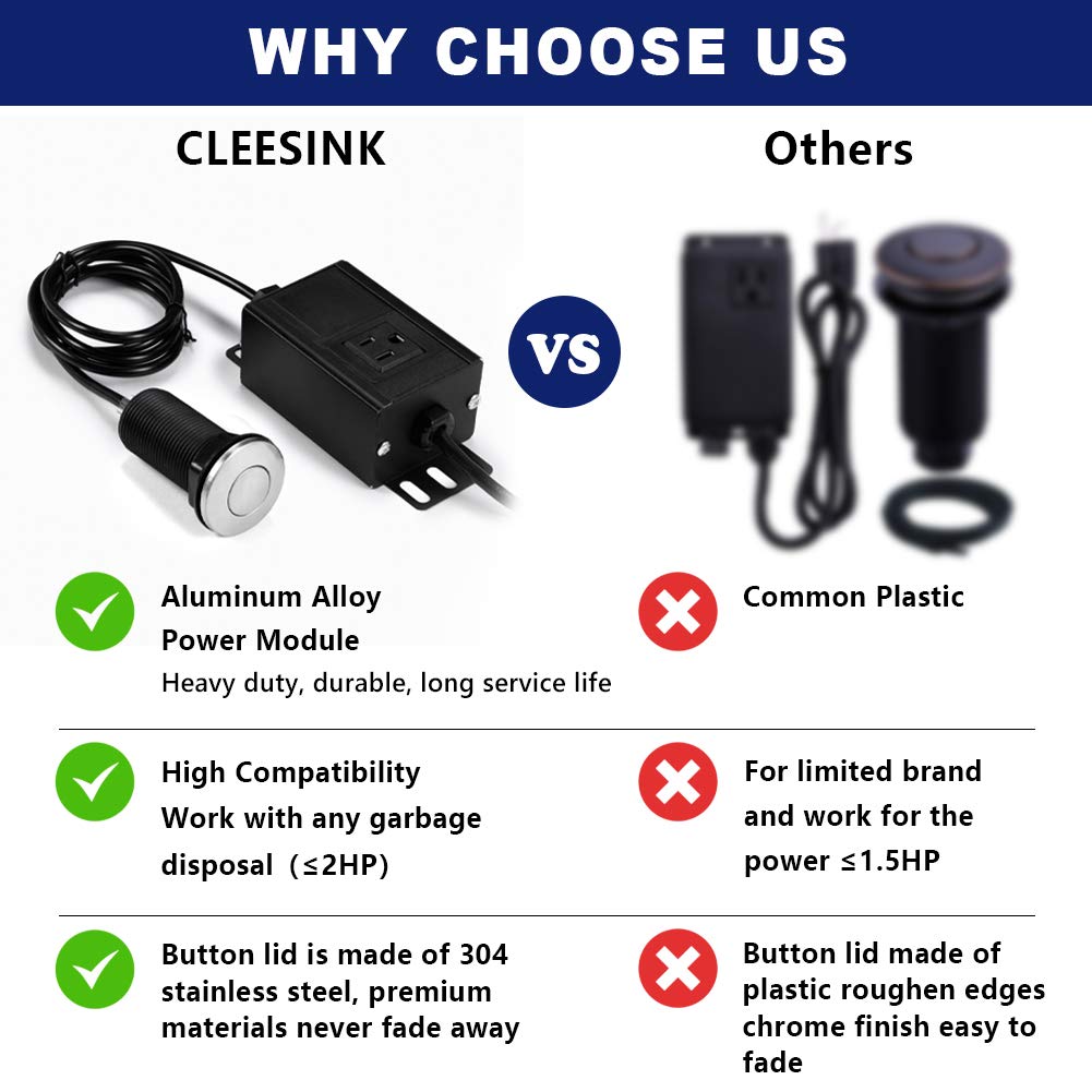 Snapklik.com : Garbage Disposal Air Switch Kit Sink Top Waste Disposal ...
