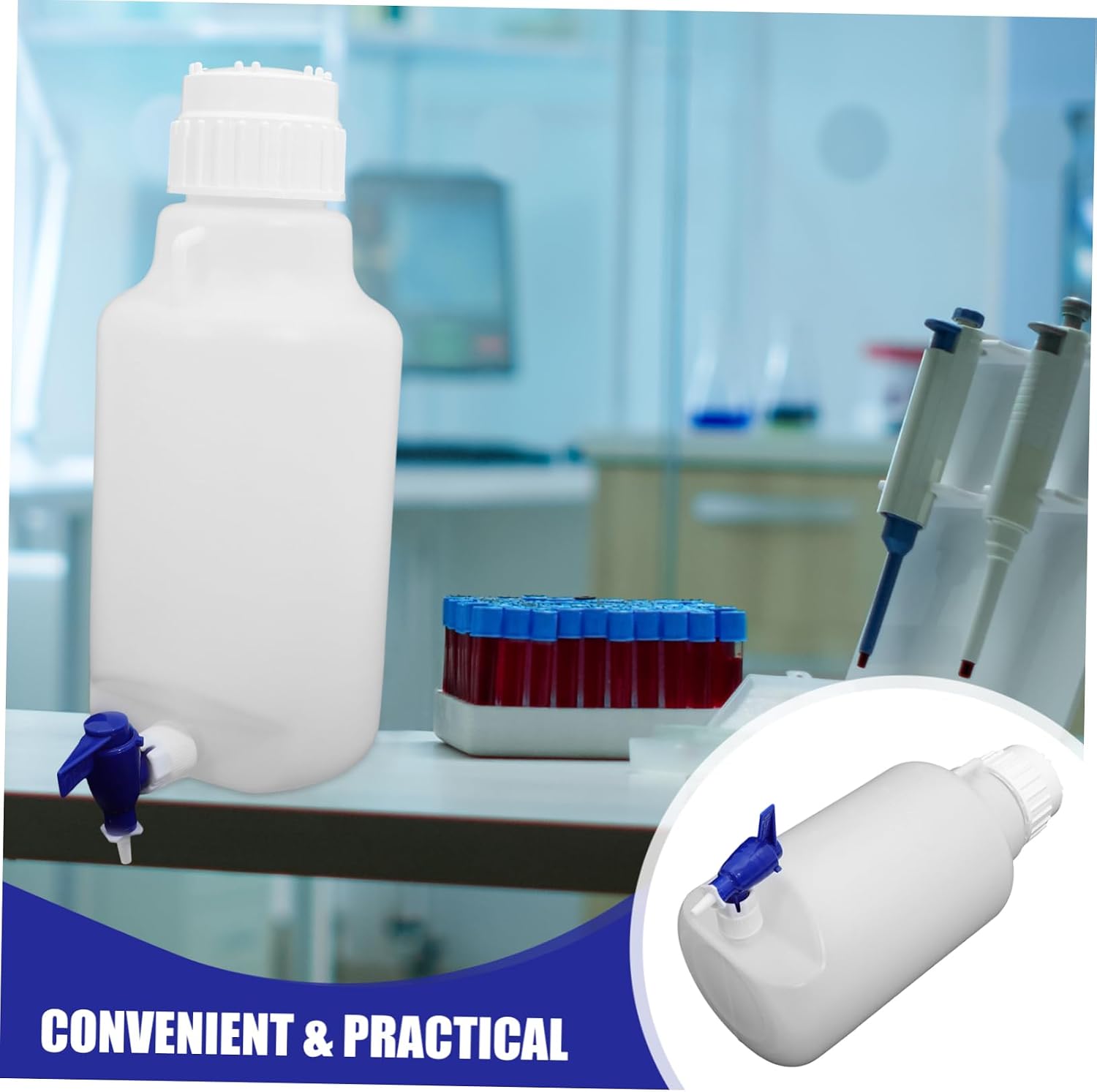 Dispenser Spigot Break-resistant Water Container for Laboratories Liquid Storage Easy to Use Water Dispenser for Daily Hydration and Experiments