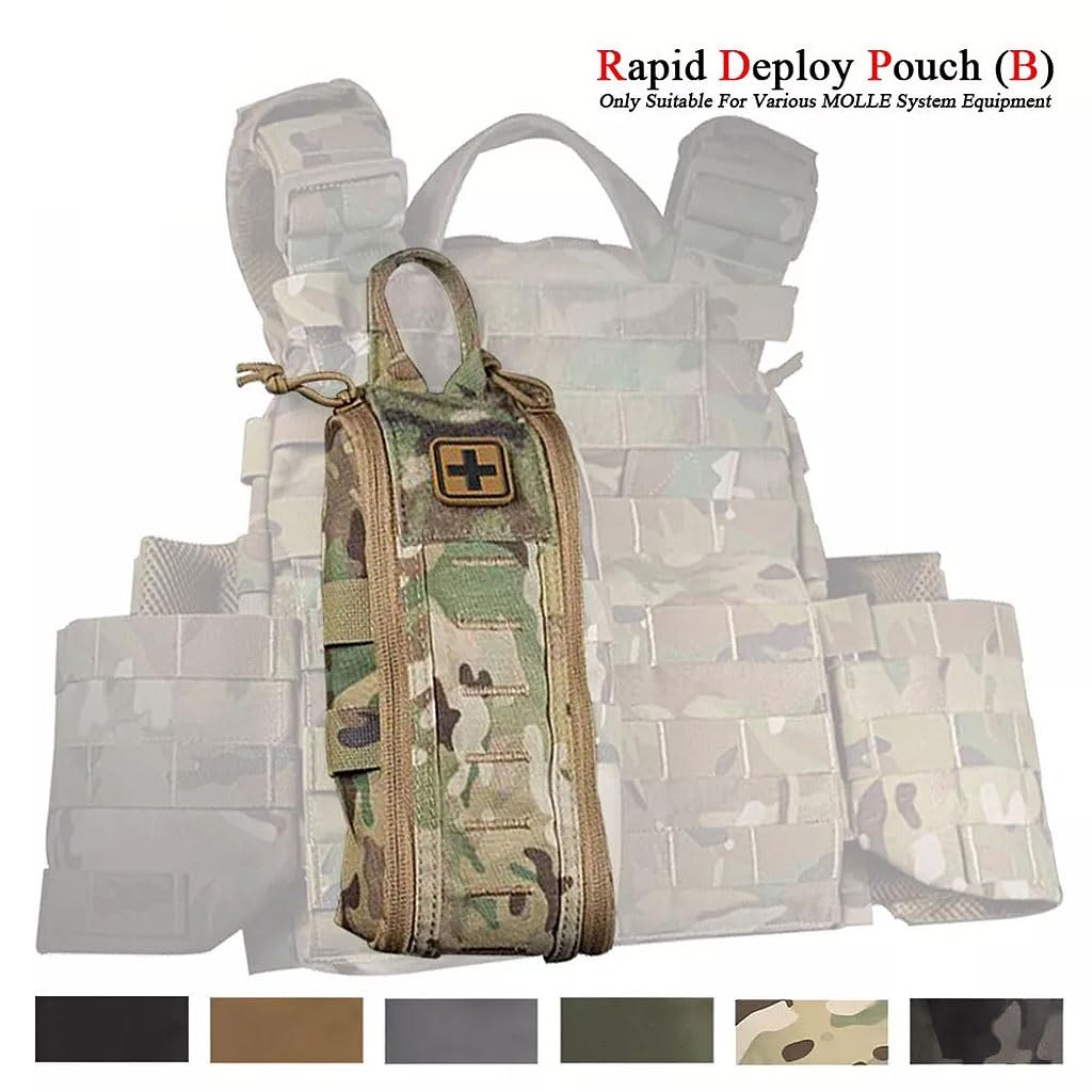 Kit de Primeros Auxilios táctico, Bolsa médica, Bolsa de Emergencia de Supervivencia MOLLE, Kits de Equipo para Exteriores, Trauma, Utilidad para Acampar, Cazar y Hacer Senderismo.
