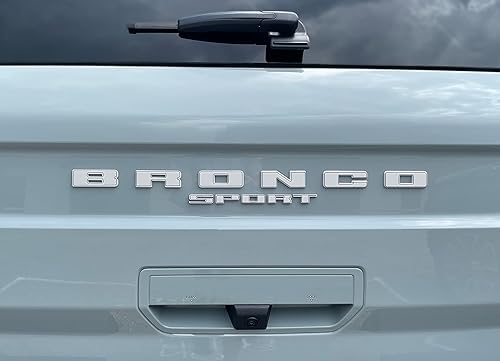 Vista 6 de Superposiciones de letras para portón elevador trasero, compatibles con Bronco Sport 2021-2026 Negro mate
