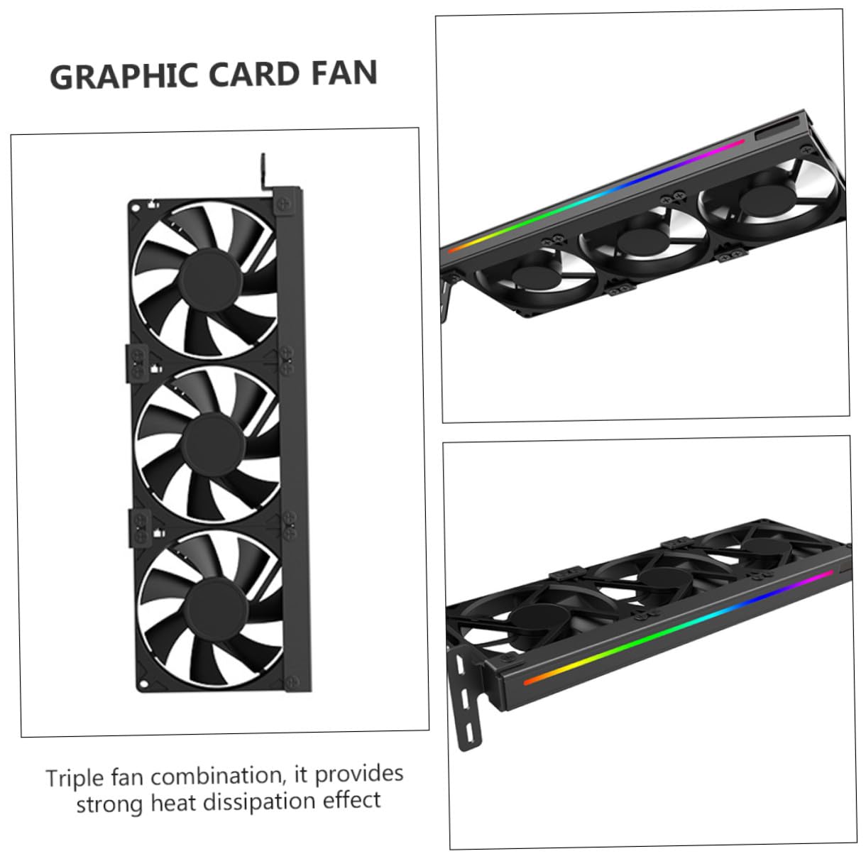 HEMOTON Ventilador Enfriador Para Tarjeta Gráfica Refrigeración Argb Accesorio De Computadora