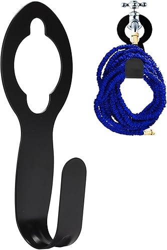 UNCO Colgador de manguera de jardín de metal, compatible con manguera de 50 pies de 58 pies, portátil, soporte para colgar