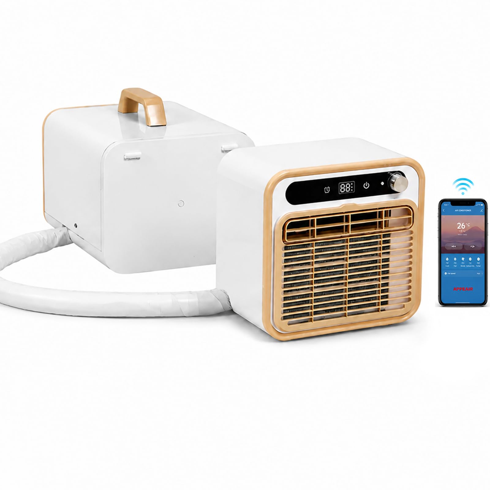 MESCXTY 5000 BTU Room Air Conditioners, Portable Conditioner Unit 1.5m | Split Structure & Camping AC, Smart Touch Control Tent with Optional 1m/1.5m/2m Hose for Desktop