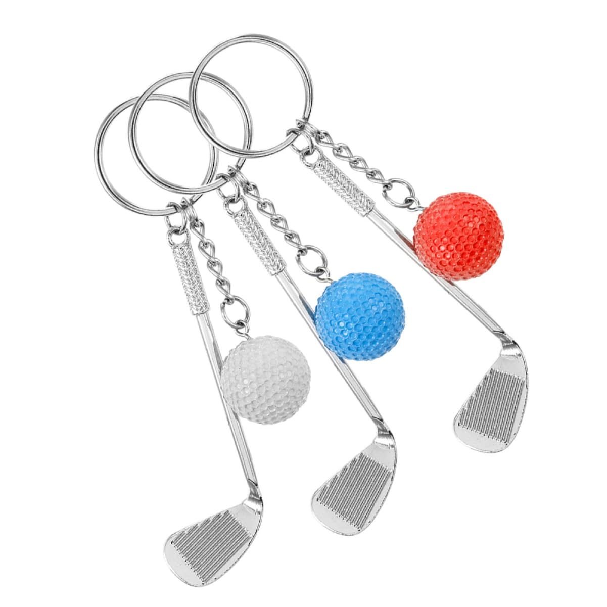 TOYANDONA Golfschlüsselanhänger Metall Golfschläger Und Golfball Design Dekorativer Schlüsselring Für Und Türschlüssel Golfzubehör Für Golfer