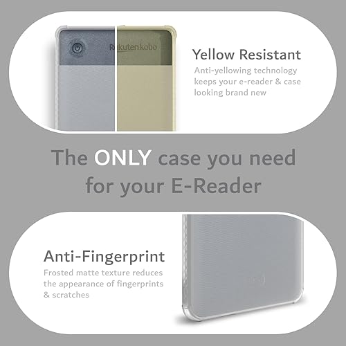 Vista 11 de TUDIA SKN - Funda diseñada para Kobo Clara 2E (6 pulgadas), esquinas reforzadas, a prueba de golpes, delgada, antiamarilleamiento, parte trasera