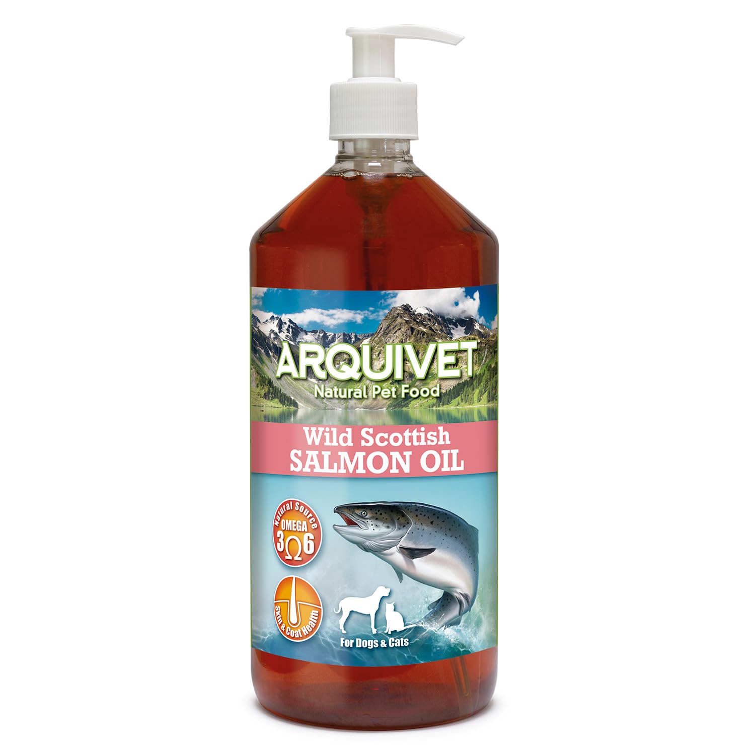 Arquivet - Wild scottish salmon oil - 1 liter - Complementary food for dogs and cats