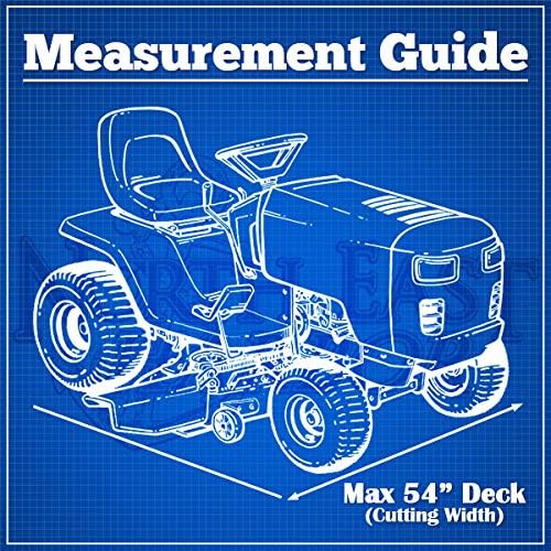 NEH Deluxe Riding Lawn Mower Tractor Cover Fits Decks up to 54" - Dark Grey - Water and Sunray Resistant Storage Cover