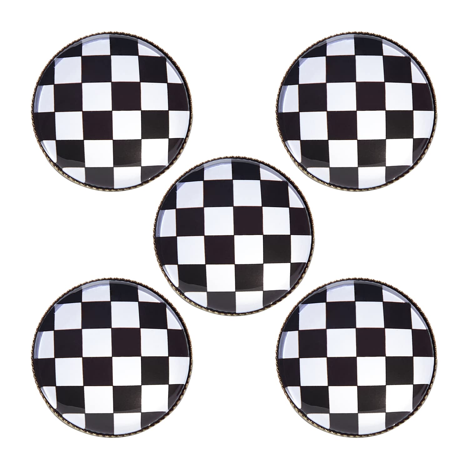 Texas Flag Pins - 5 Pack Round Brooch Pins For Hats, Shirts & Bags