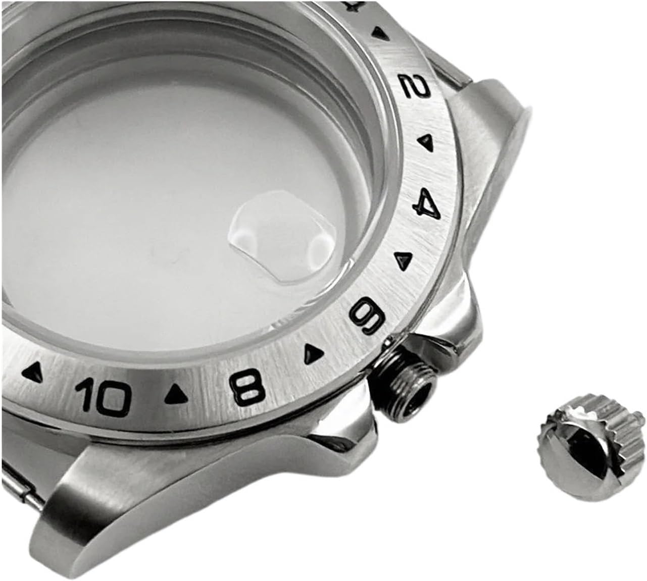 40mm NH34 NH35 NH36 NH38 NH70 NH72 Sapphire Glass Watch Case 24 Hours Fixed Bezel Solid Steel ETA2824 PT5000 Case Screw Crown