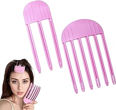Pack of 2 Volume Clips Hair Wind Design Styling Comb Pink Volume Clips Hair for Fluffy Fringe and High Crown Hairstyle Streak-free Hair Clips