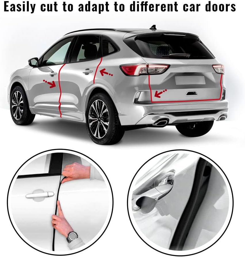4R Quattroerre.it 12028 Door Saver and Poultry Saver for Car, Black, 7 x 700 mm, 100 Pieces
