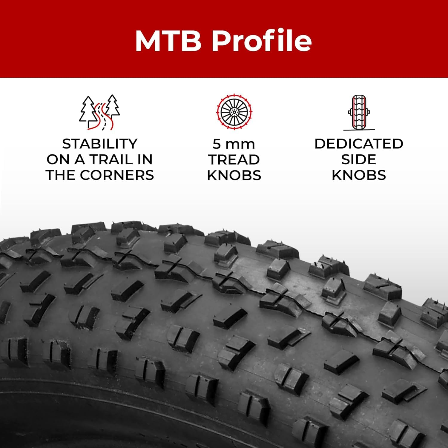 Fincci Copertoni Mtb 26, Coppia Pneumatici Fat Bike 26 x 4.0 Policci - Pieghevole Fat Gomme 100-559, Copertoni per FatBike, Bici Elettrica, Mountain bike, Cros- Country - Confezione da 2 Accessori mtb