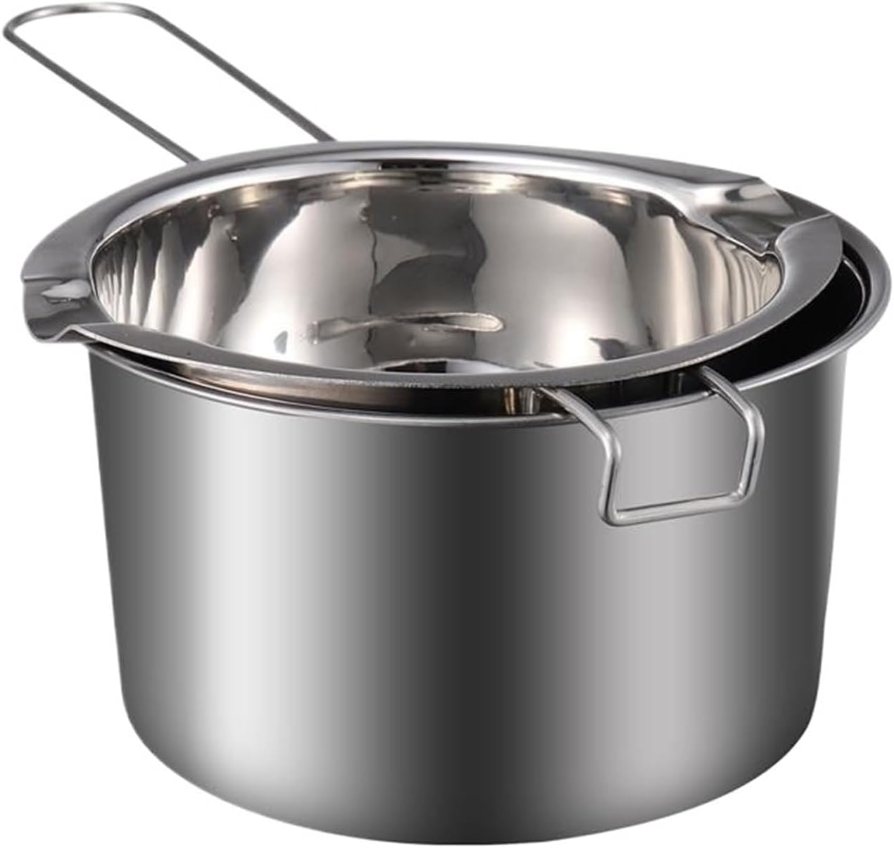 Stainless Steel Double Boiler Pot Melting Bowl Double Boiler Pot Stainless Steel Chocolate Wax Melting Cheese(600ml)