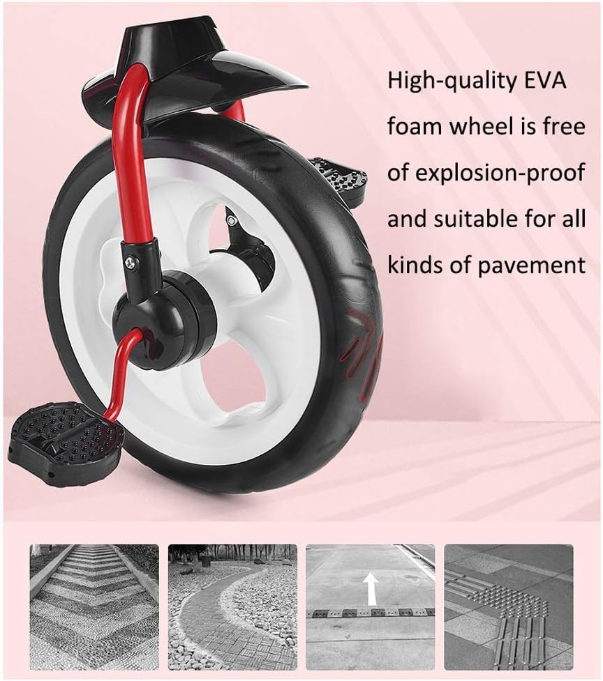 Tricycle Trike, Multifunctional 3 in 1 Tricycle for Kids, with Hand Putter, 2-6 Years Old Baby Outdoor Tricycle Bicycle Storage Design, 3 Colors (Color: Red)