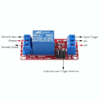 DIANN 12pcs DC 12V Relay Module 1 Channel Relay Board with Optocoupler Support High/Low Level Trigger