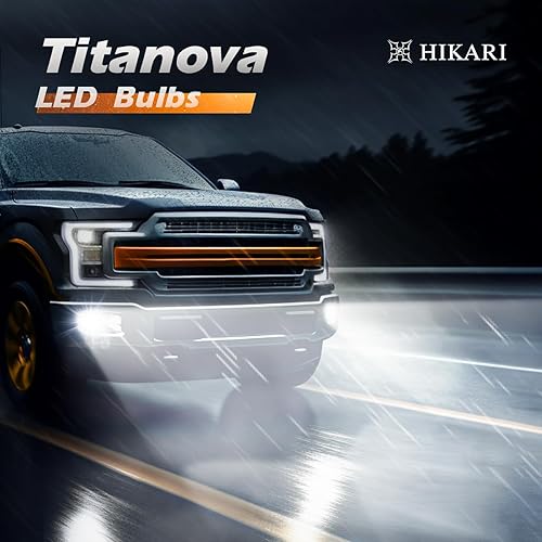 Miniatura 2 de HIKARI 2023 Future 30000LM 9007 HB5 Bombillas LED de doble haz, luz antiniebla, LED Titanova de 65 W, kit LED de alto lúmenes, blanco frío de 6000