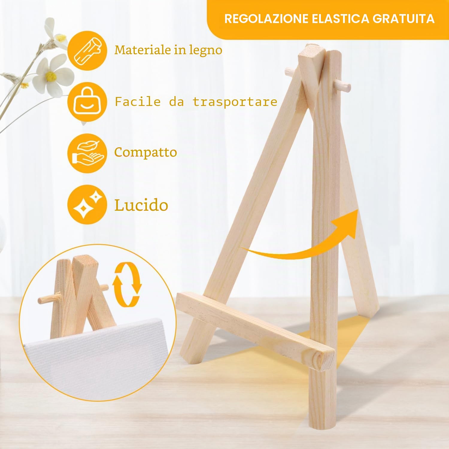 34 Pezzi Mini set di Tela per Dipingere da 9 * 16 cm Facile da Colorare su 15 * 15 cm Tele per Dipingere Mini Cavalletto Pittura Pieghevole per Pittura DIY Decorazione Natale Regali Festa Battesimo