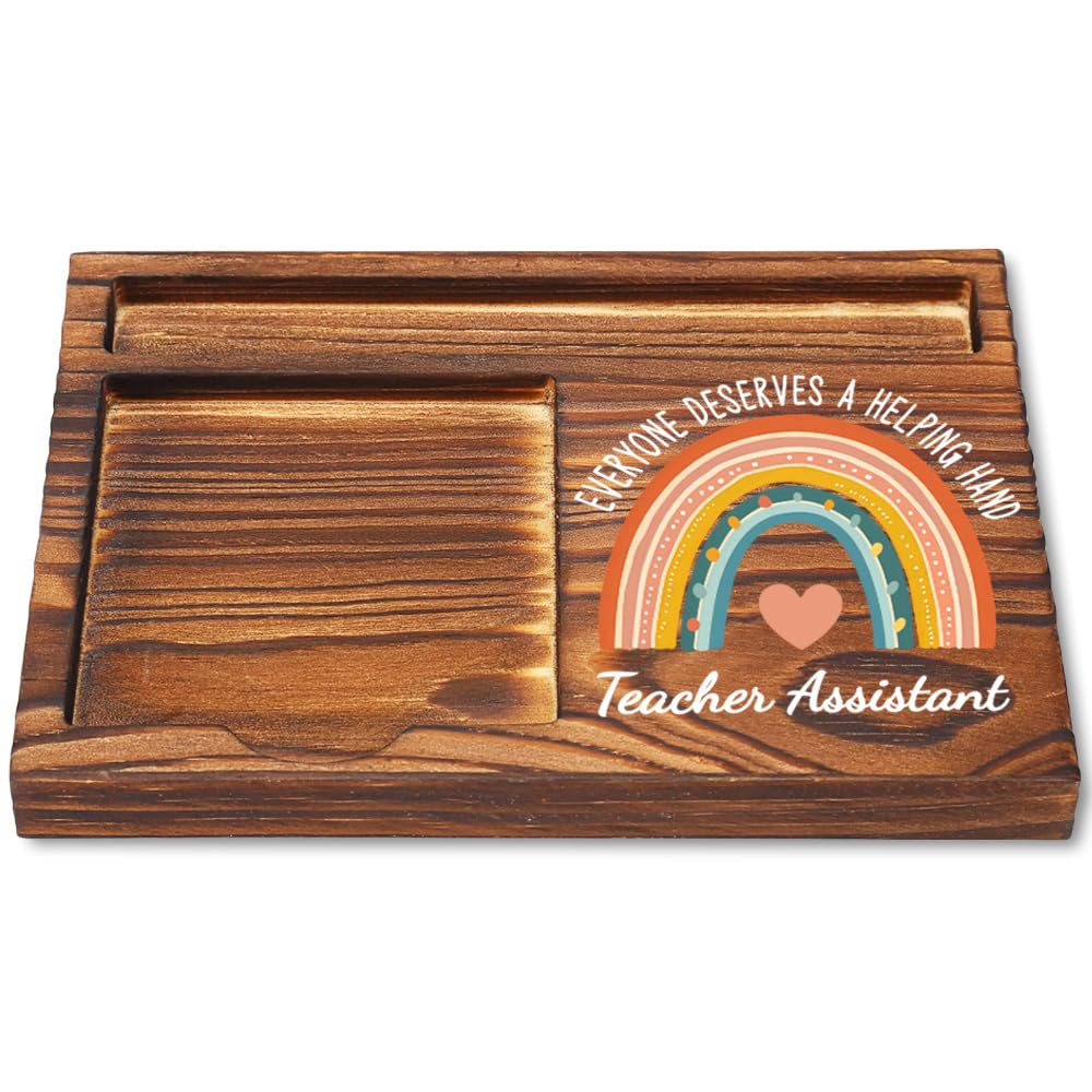 Teacher Assistant Sticky Note Holder, Cute Desk Note Pad Stand Gift from Student, Thank You Office Desk Decor for Teaching Assistants YB376