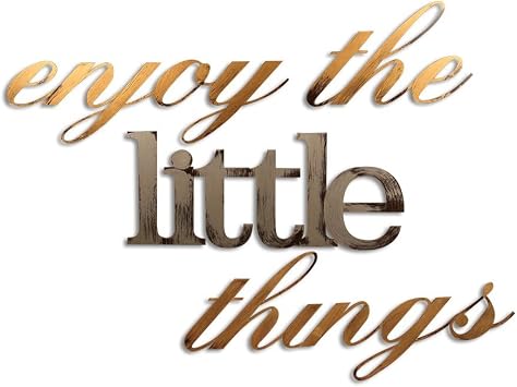 Enjoy The Little Things Wall Decor, Gunmetal/Bronze