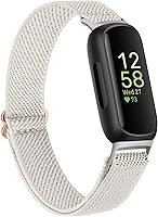 Vista 8 de Vancle Correas elásticas para Fitbit Inspire 3 para mujeres, bandas ajustables y transpirables de nylon elástico compatibles con Fitbit Inspire 3