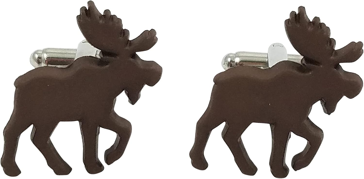 Moose Cufflinks, Lapel Pin, Earrings or Tie Bar