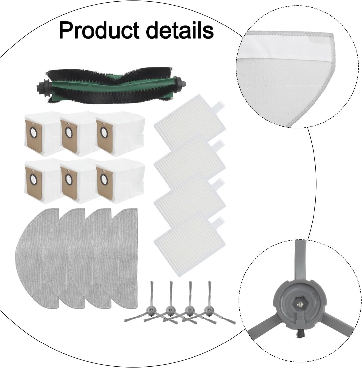 Main Brush And Filter Replacement Kit，Compatible For Cecotec， Conga，7490 For Ultimate Home Compatible For XTreme，Genesis，Robot Vacuums