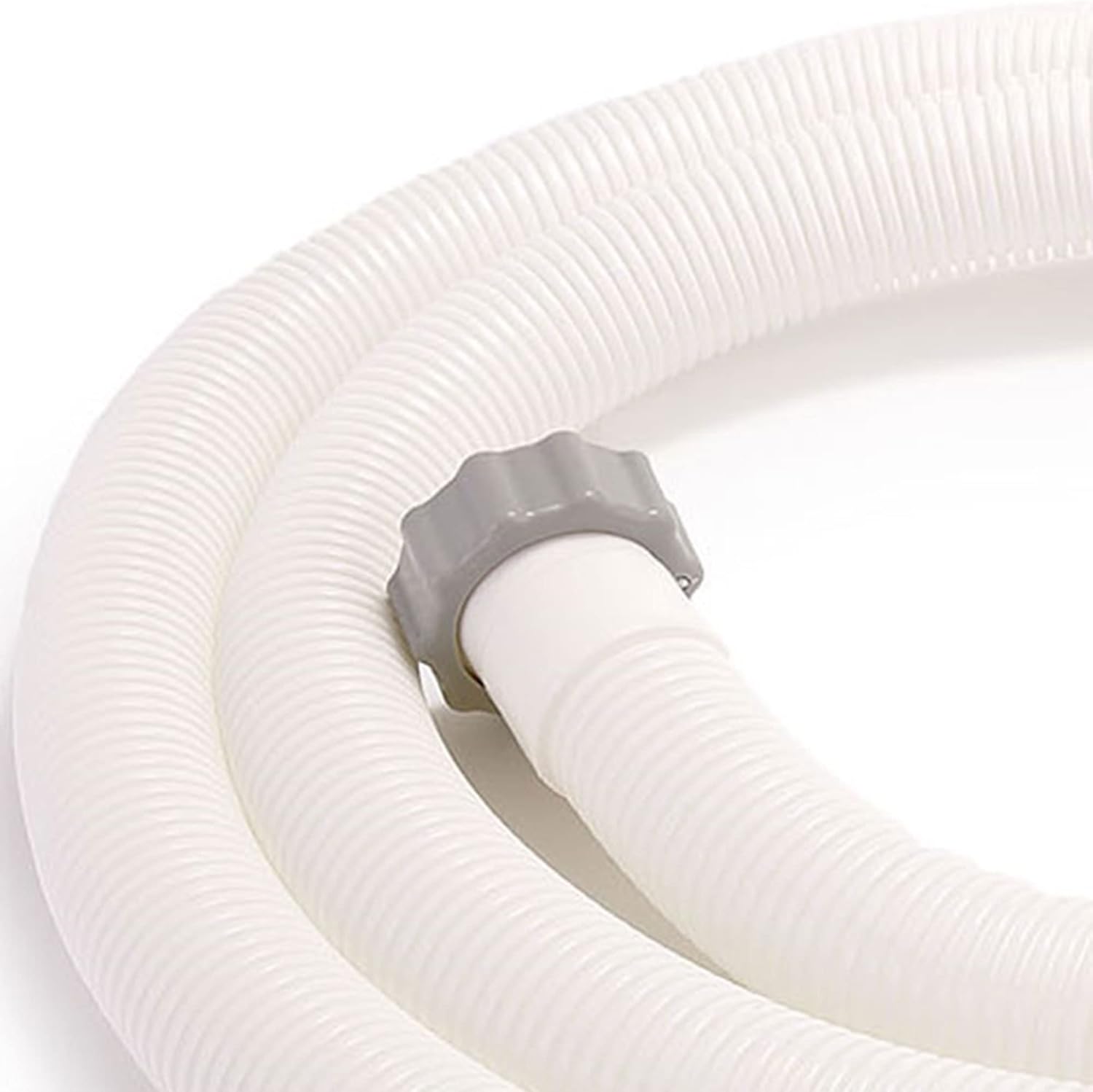 Intex 26071RP 1.5 Inch x 9.8 Foot Replacement Pool Pump Hose Accessory Attachment with Threaded Nuts for Above Ground Pool, Pump, or Filter Pump