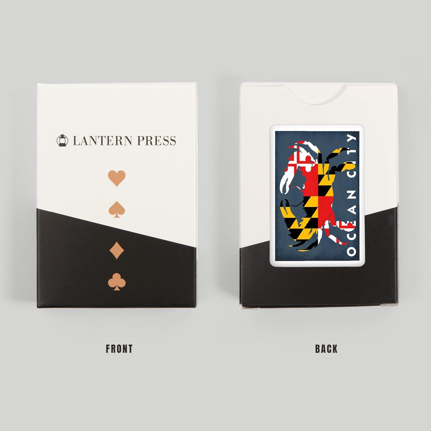 Lantern Press Ocean City, Maryland, Maryland Flag Crab, 52 Playing Cards for Adults, Poker Size Card Deck