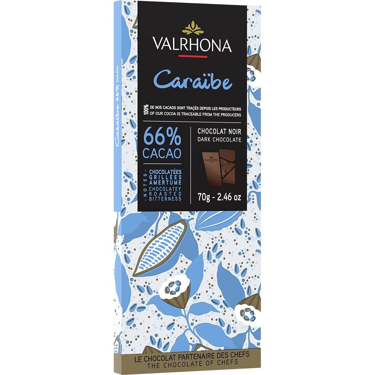 Tablette Caraibe 66% 70g - Valrhona
