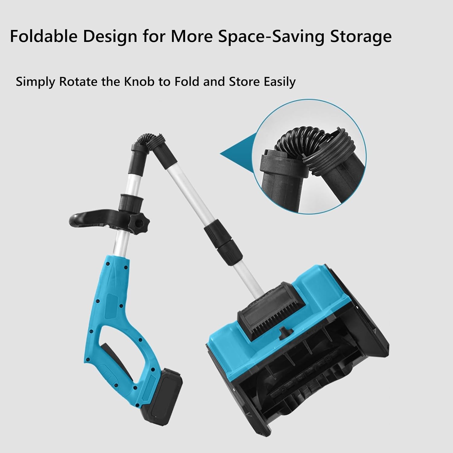 Cordless Snow Blower,Snow Shovel with Foldable Design,Electric Snow Thrower,12-Inch Sweeping Width,Efficient for Winter Snow Clearing,Quick Snow Removal(1x20V)