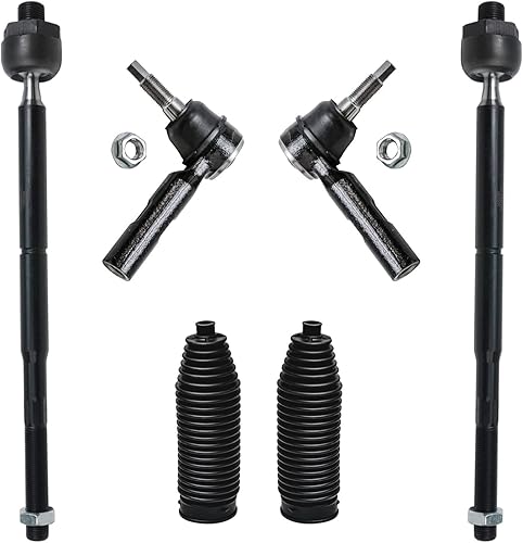 Detroit Axle - Kit de varillas de acoplamiento delanteras RWD de 6 piezas para Chrysler 300 Dodge Challenger Charger Magnum 4 barras de acoplamiento