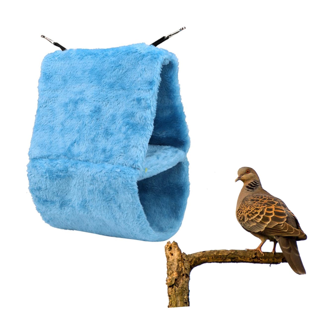 YARNOW 2 Pièces nid d'oiseau en Velours côtelé nichoir Garder Chaud Le nid des Oiseaux Tisser nid Suspendu tissé nid d'oiseau Suspendu Couche Double Cage Le nid d'oiseau hamac