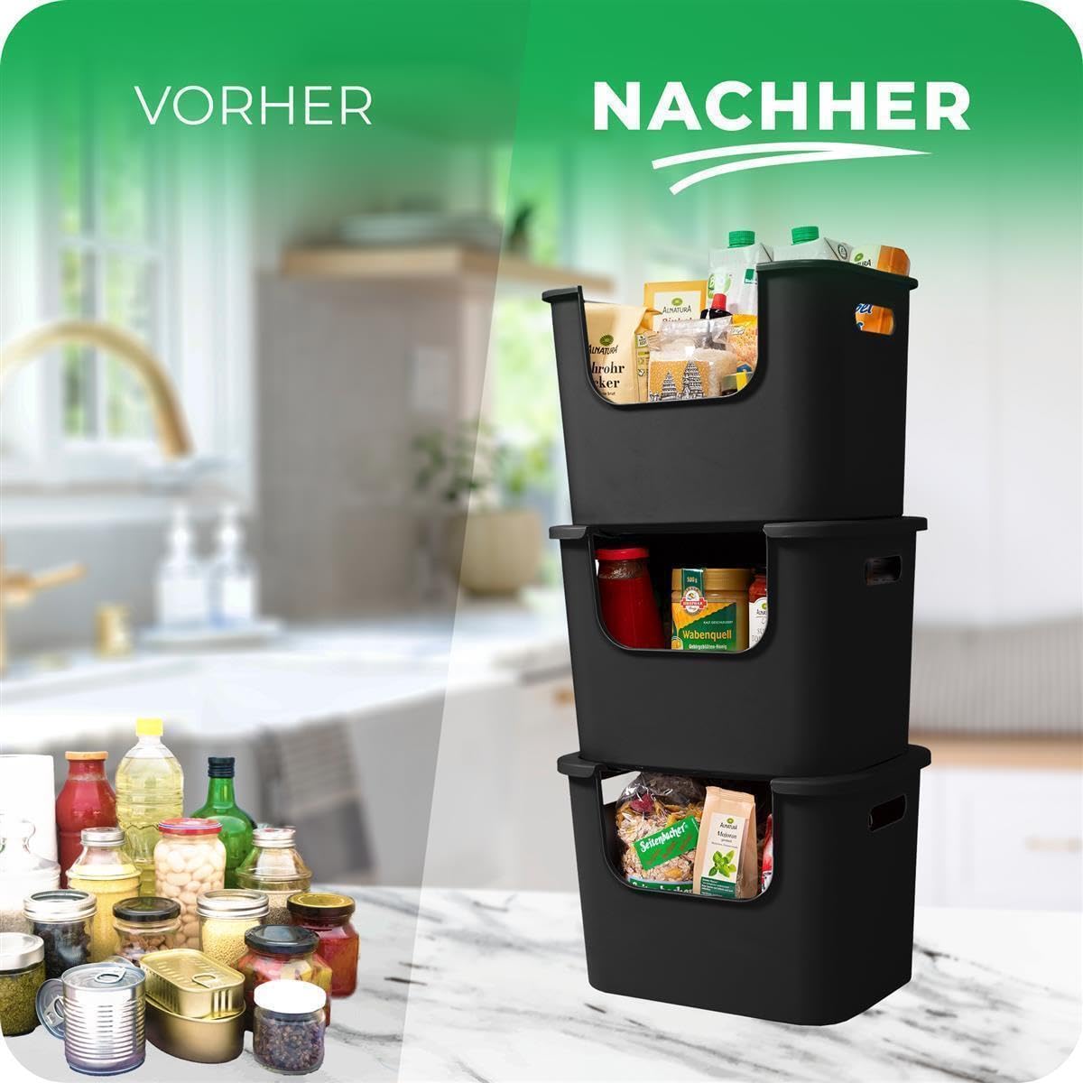 Novaliv 6x Aufbewahrungsbox Bad Organizer Kleiderschrank Schubladen Ordnungssystem Schwarz Wohnmobil Schrank Organizer Box Badezimmer organizer & Kleiderschrank organizer & geeignet als Schubladenbox