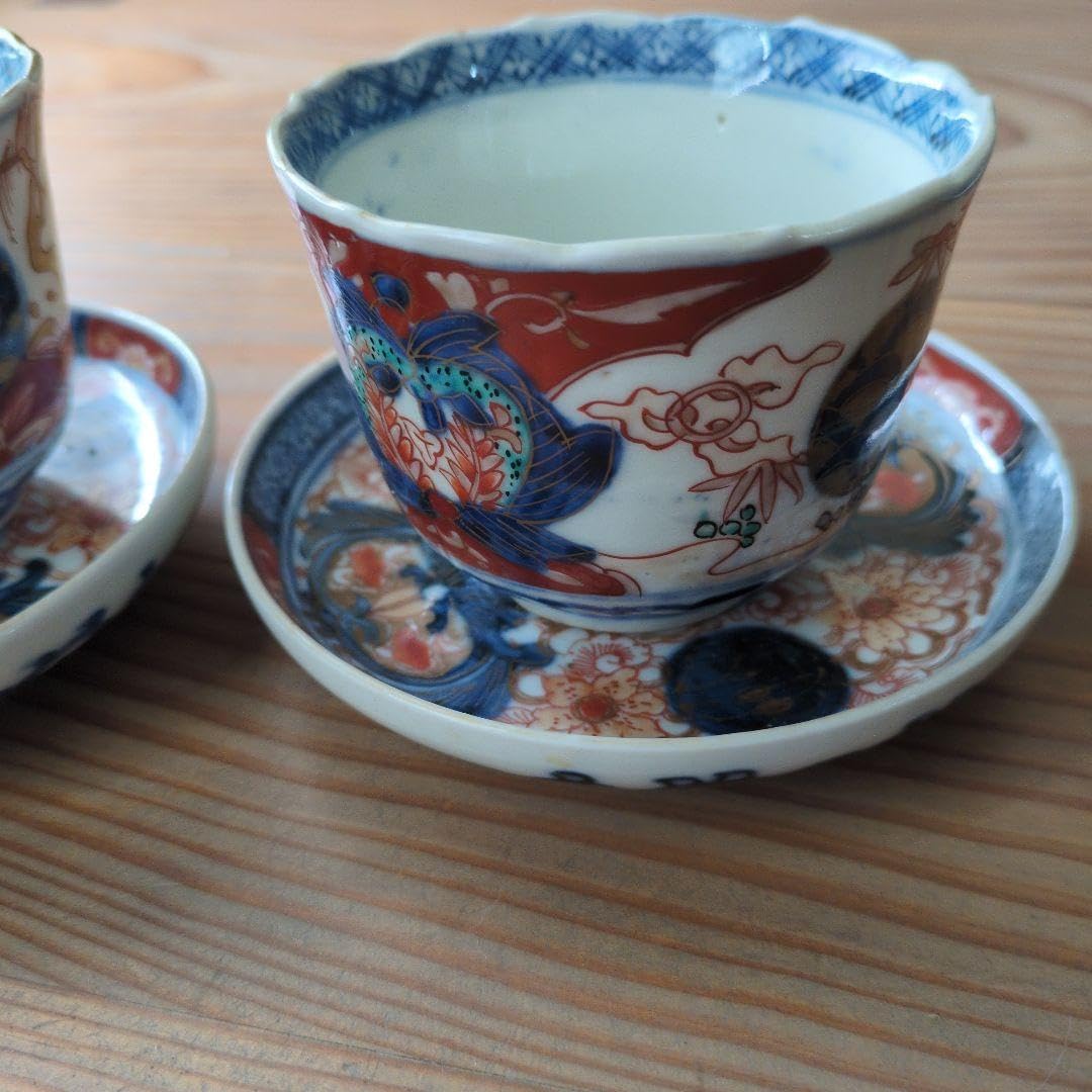 古伊万里 富喜長春蕎麦猪口と小皿 アンティーク 古伊万里 富喜長春蕎麦猪口と小皿 アンティーク 古伊万里 富喜