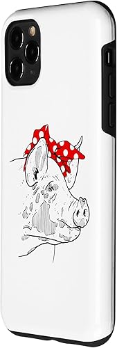 Miniatura 5 de iPhone 12 mini Funny Pig Bandana Farm Piggy Swine Lover Girl Mom Case