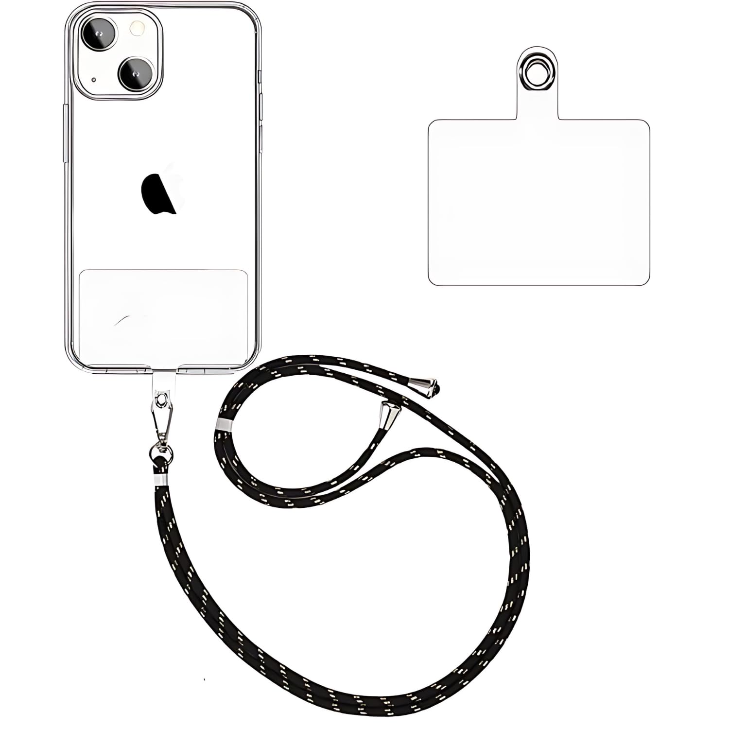 SHOPVILLA Cell phone lanyard around neck crossbody hanging chain mobile holder to carry iphone & smartphone with detachable crossbody shoulder sling strap for mobile, airpods, key, pen drive, purse (B0CF95T3R2) Amazon Price History, Amazon Price Tracker